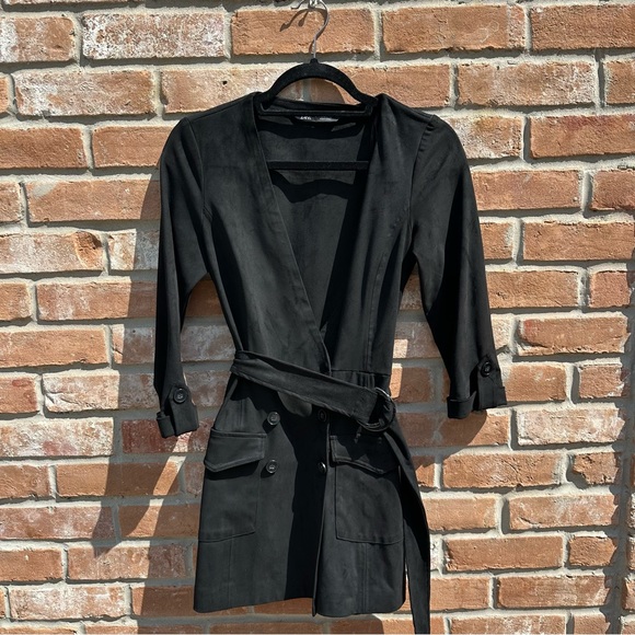 Zara Faux Suede Romper - Picture 1 of 6